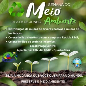 Departamento de Meio Ambiente promove ação alusiva a Semana do Meio Ambiente