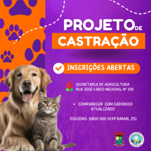 Projeto de Castração está com inscrições abertas